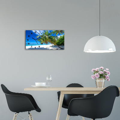 Horizontal wall clock Tropical beach