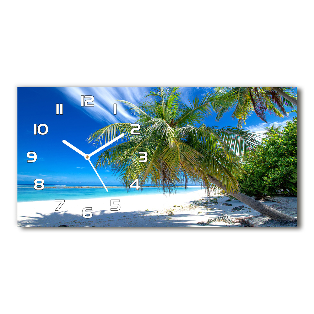 Horizontal wall clock Tropical beach