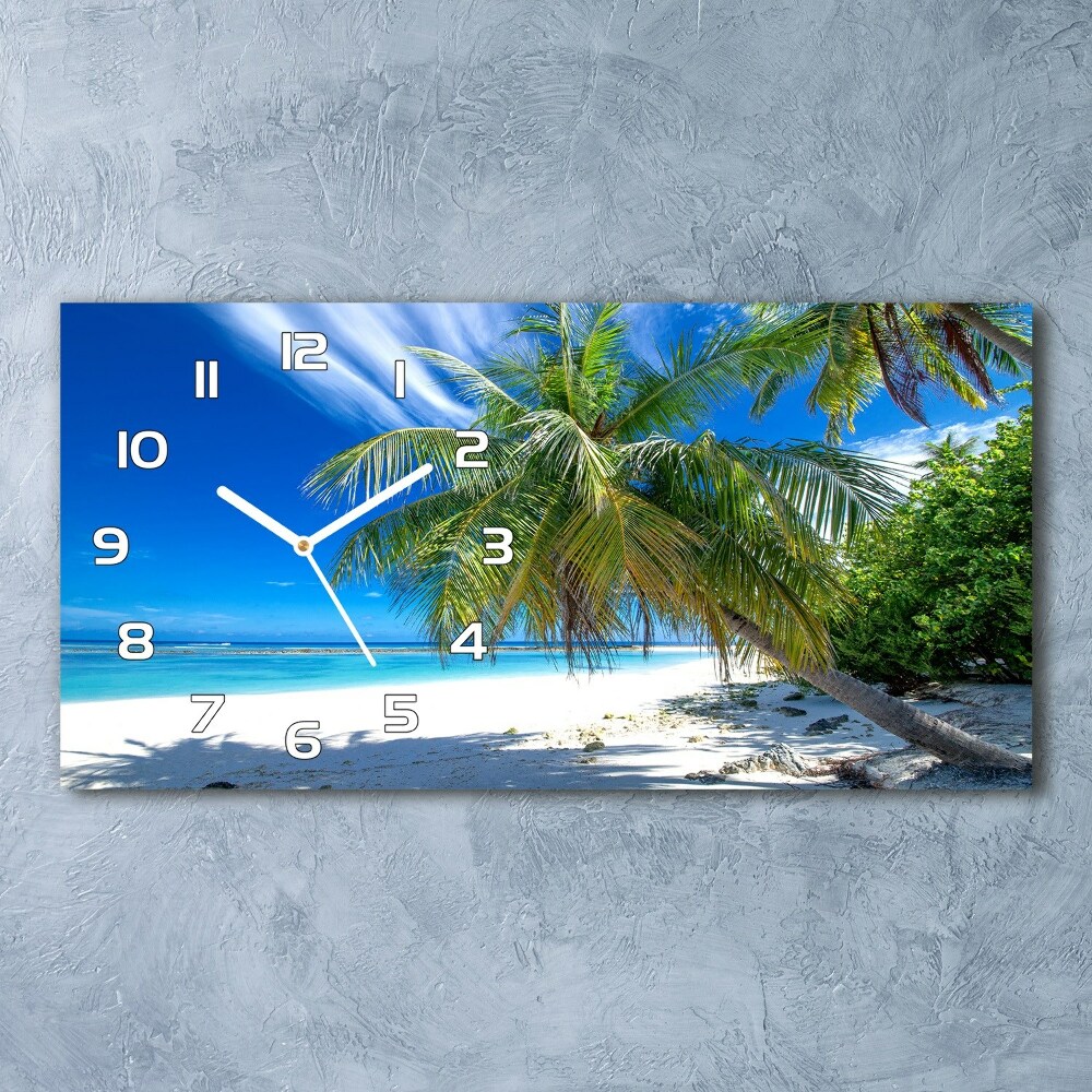 Horizontal wall clock Tropical beach