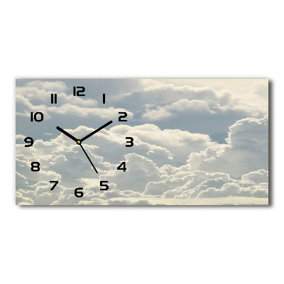 Horizontal wall clock Clouds