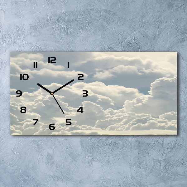 Horizontal wall clock Clouds