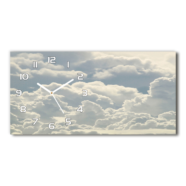 Horizontal wall clock Clouds