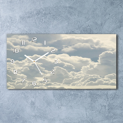 Horizontal wall clock Clouds