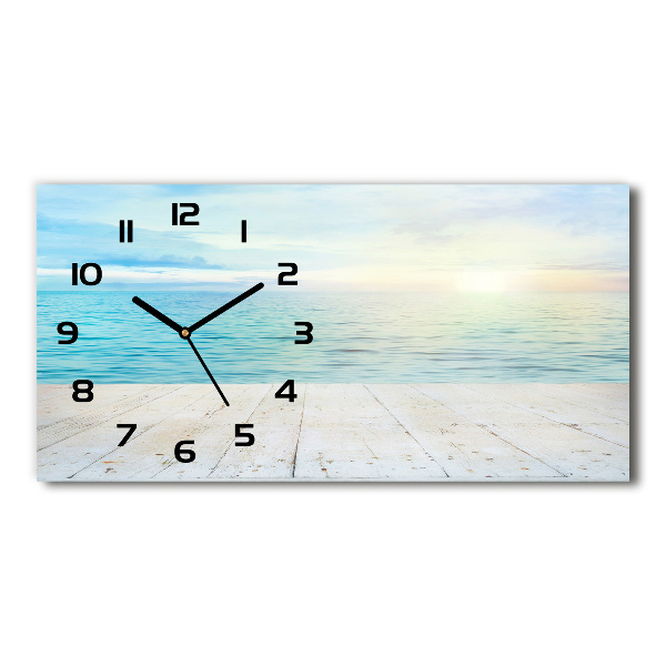 Horizontal wall clock Sea