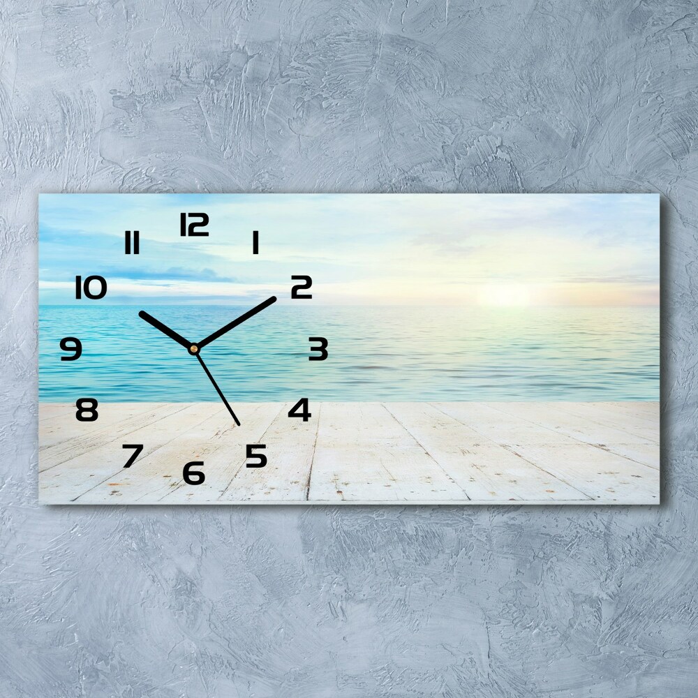 Horizontal wall clock Sea