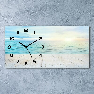 Horizontal wall clock Sea