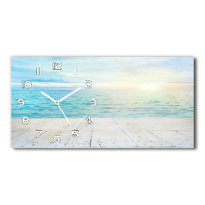 Horizontal wall clock Sea