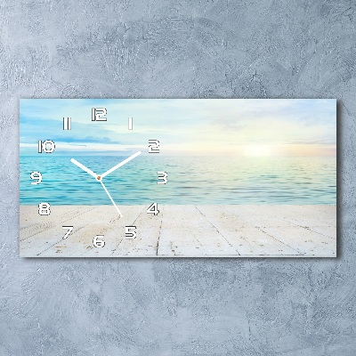 Horizontal wall clock Sea