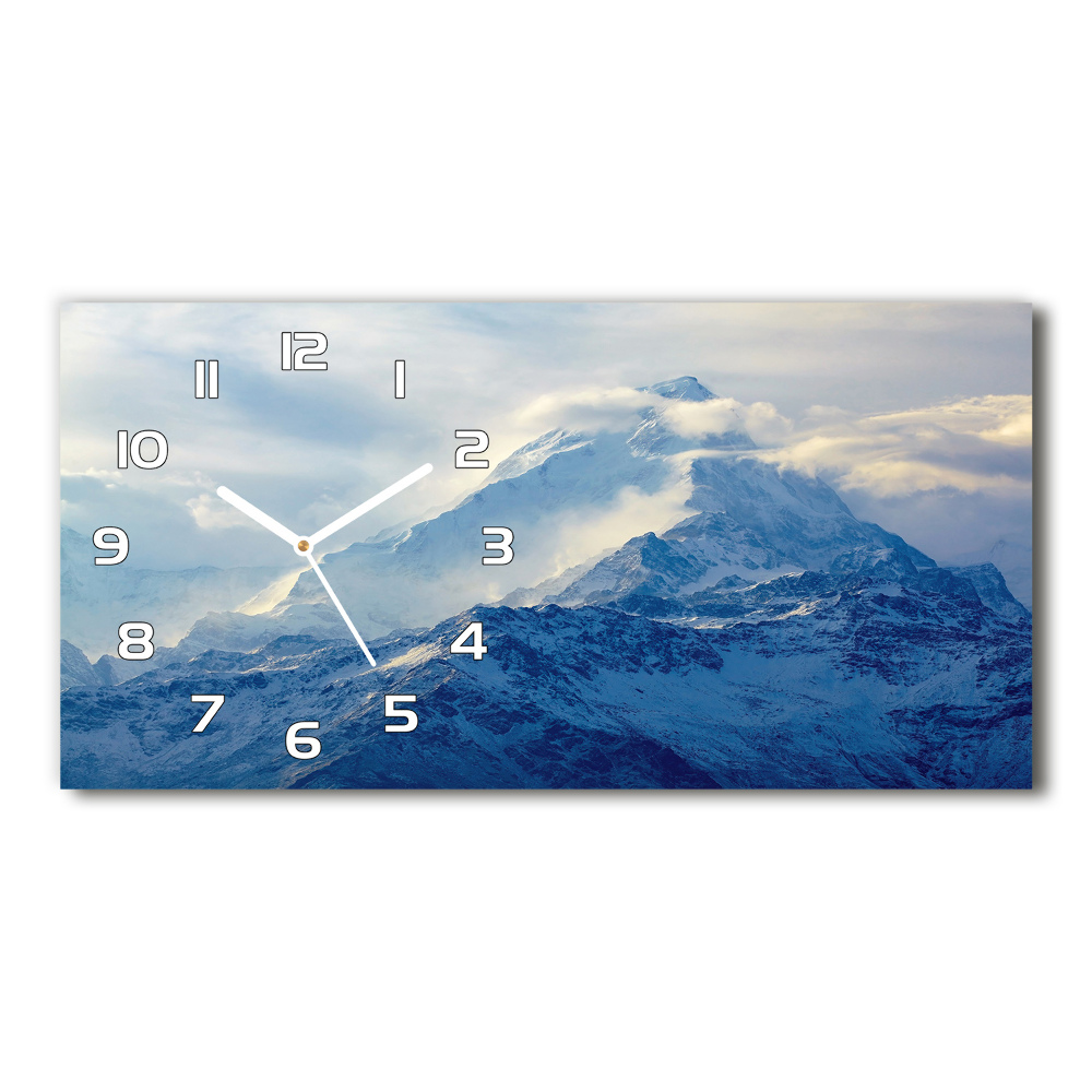 Horizontal wall clock Mountain peak