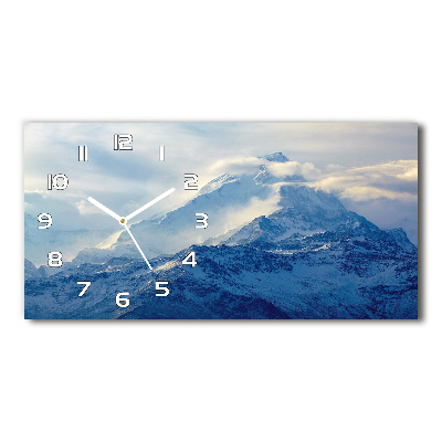 Horizontal wall clock Mountain peak