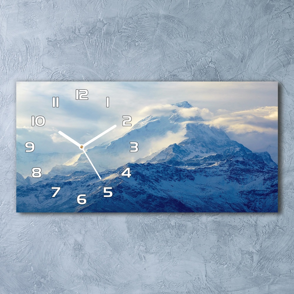 Horizontal wall clock Mountain peak