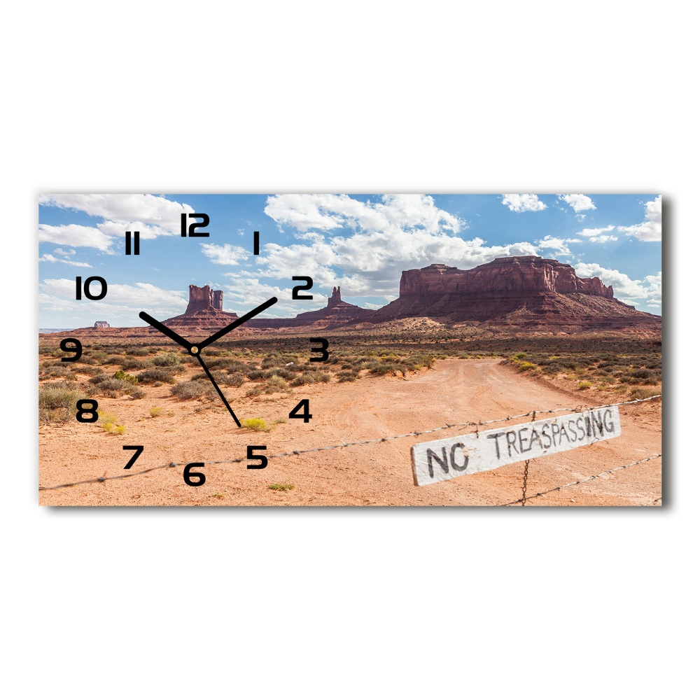 Horizontal rectangular wall clock USA Arizona