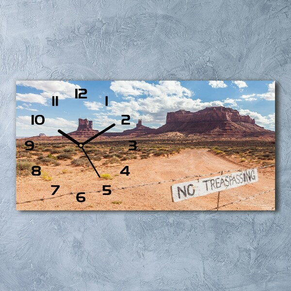 Horizontal rectangular wall clock USA Arizona