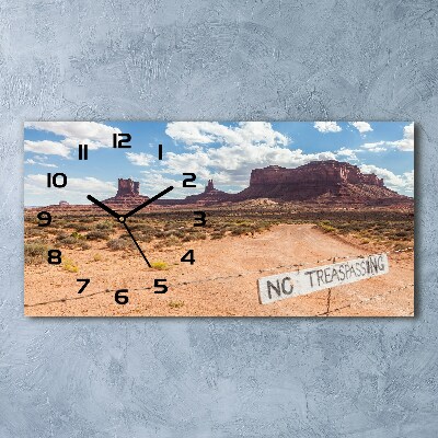 Horizontal rectangular wall clock USA Arizona