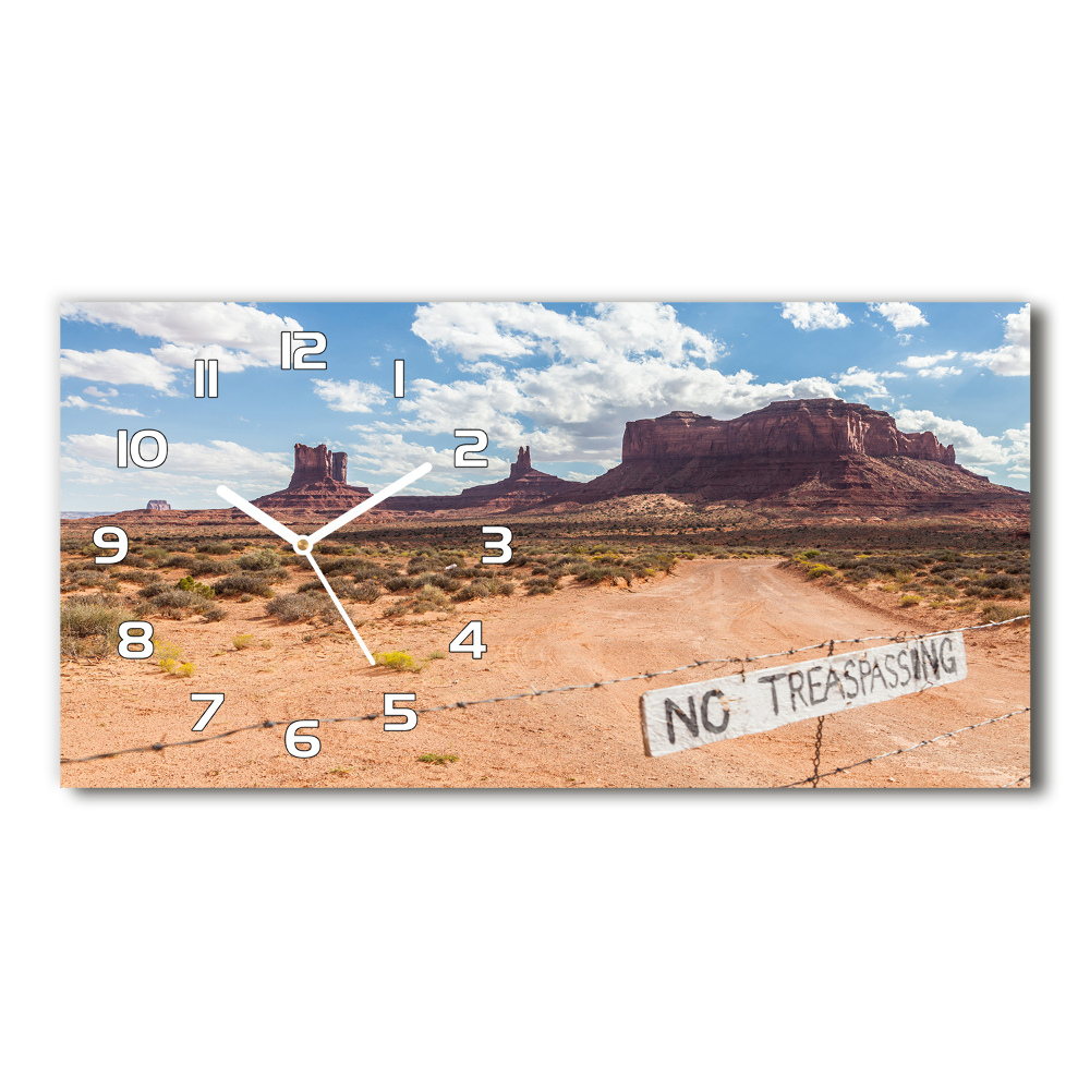 Horizontal rectangular wall clock USA Arizona