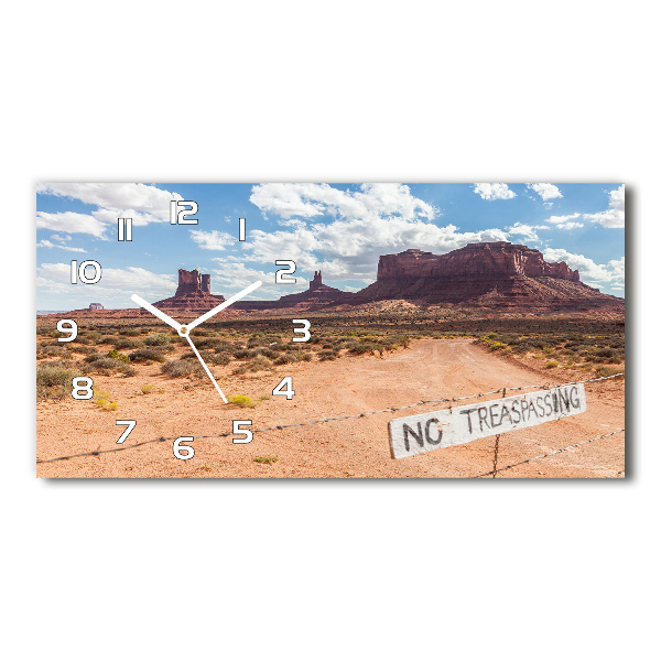 Horizontal rectangular wall clock USA Arizona