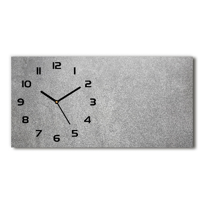 Horizontal rectangular wall clock Gray wall