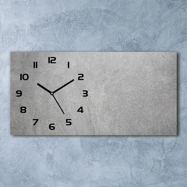 Horizontal rectangular wall clock Gray wall