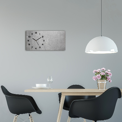 Horizontal rectangular wall clock Gray wall