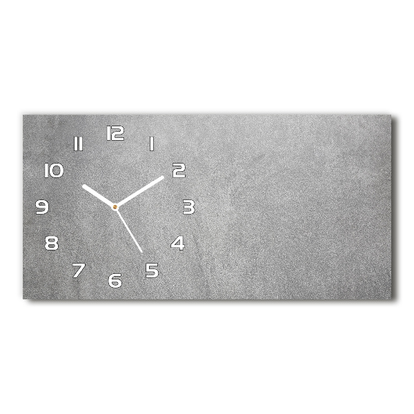 Horizontal rectangular wall clock Gray wall