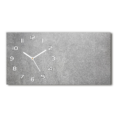 Horizontal rectangular wall clock Gray wall