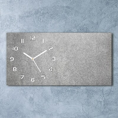 Horizontal rectangular wall clock Gray wall