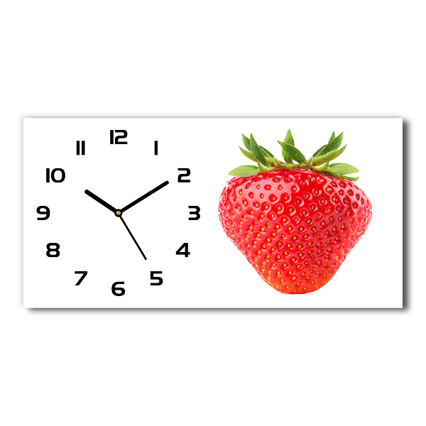 Horizontal wall clock Strawberry