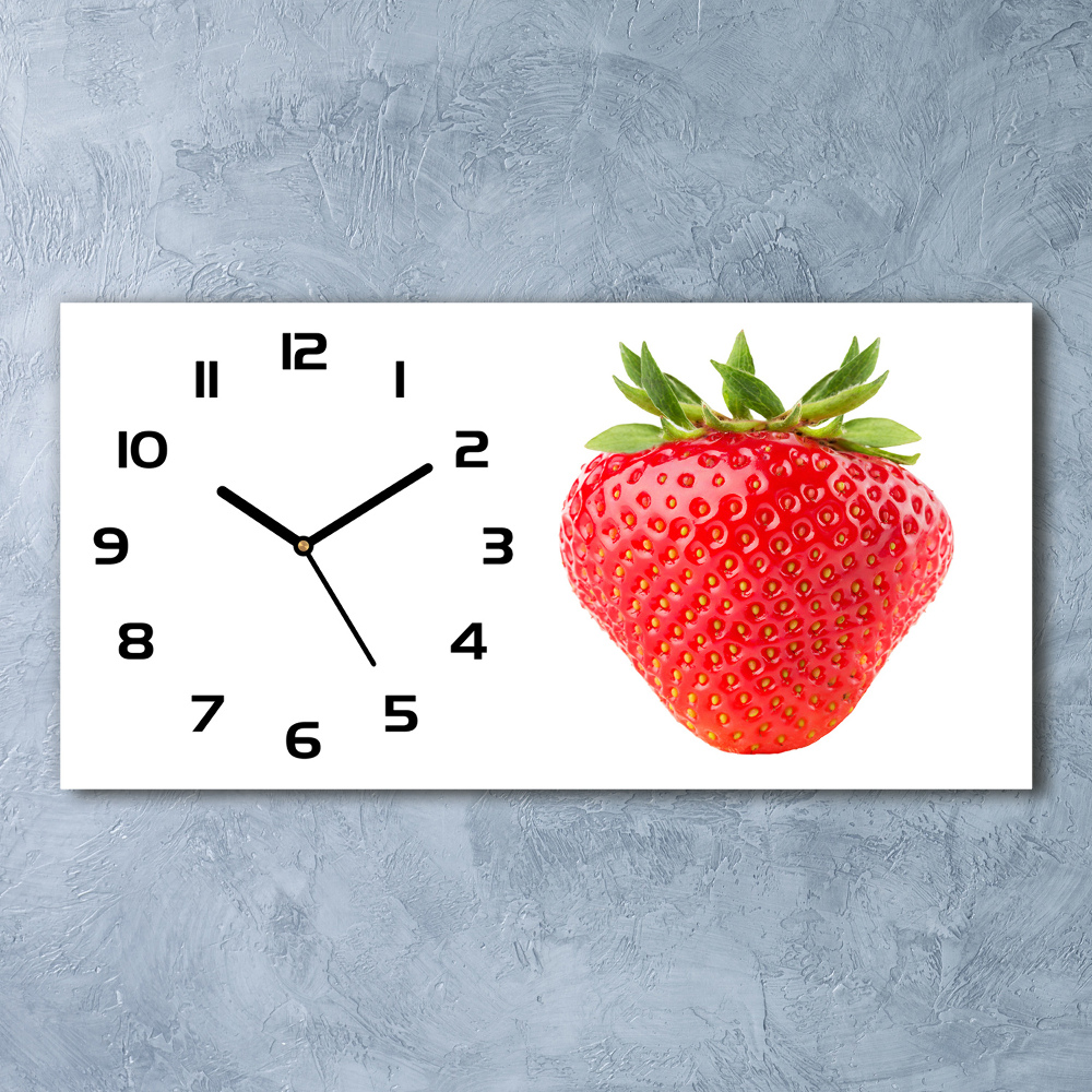 Horizontal wall clock Strawberry