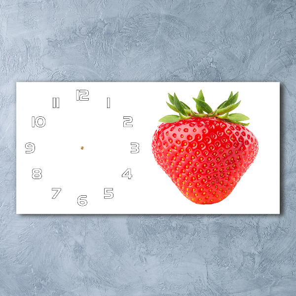 Horizontal wall clock Strawberry