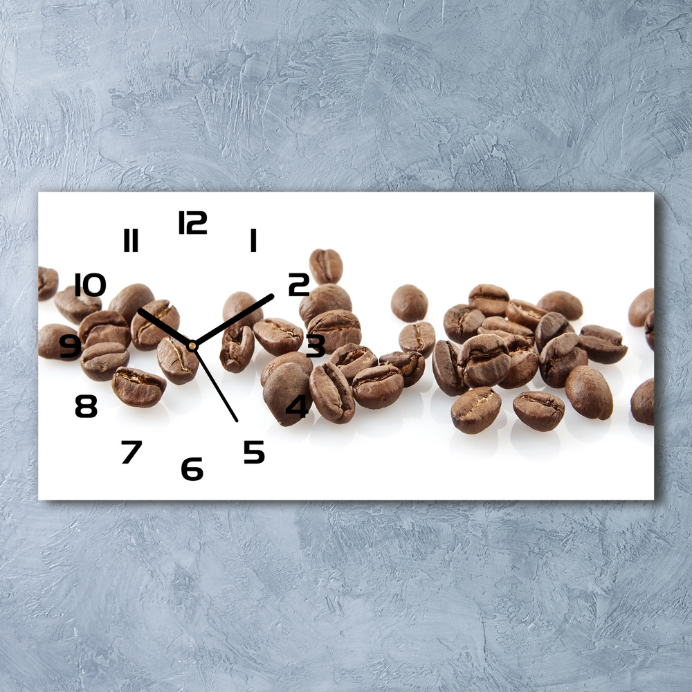 Horizontal wall clock Coffee beans