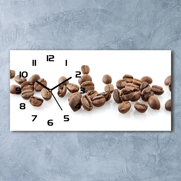 Horizontal wall clock Coffee beans