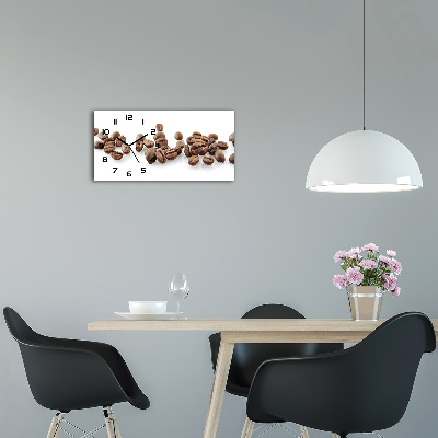 Horizontal wall clock Coffee beans