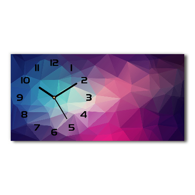 Horizontal rectangular wall clock Abstraction Background