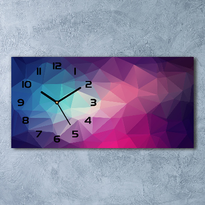 Horizontal rectangular wall clock Abstraction Background