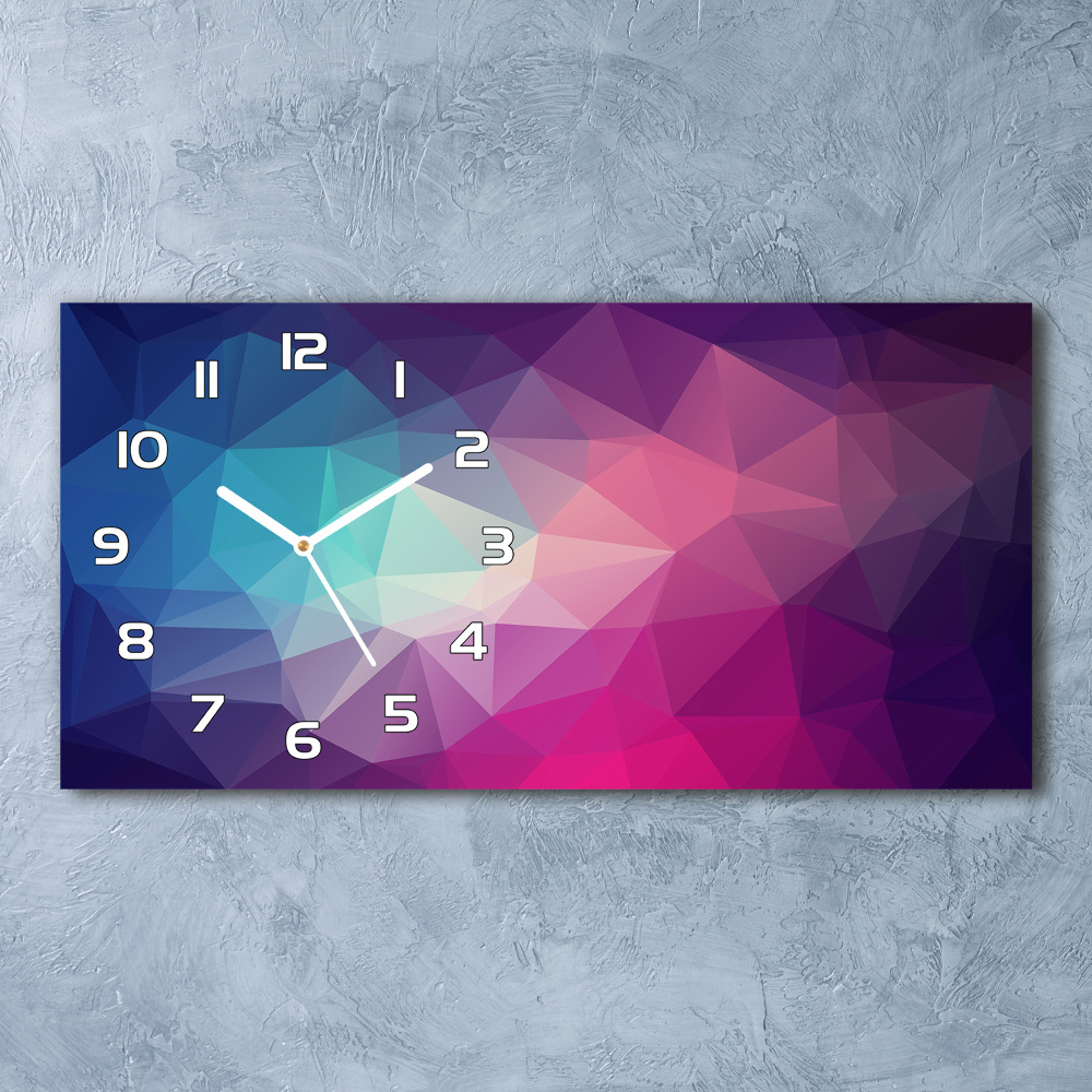 Horizontal rectangular wall clock Abstraction Background