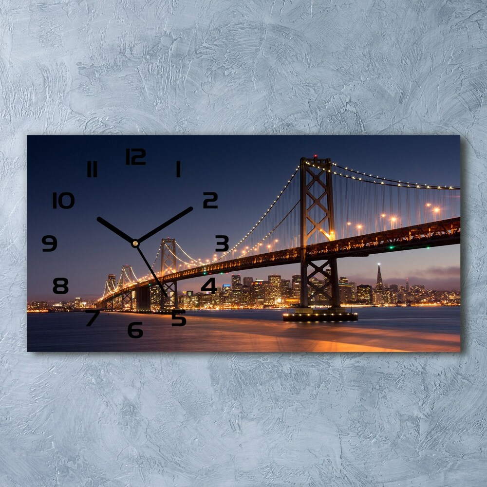 Horizontal wall clock San Francisco bridge