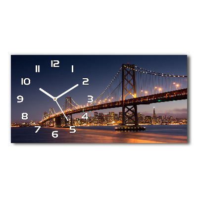 Horizontal wall clock San Francisco bridge