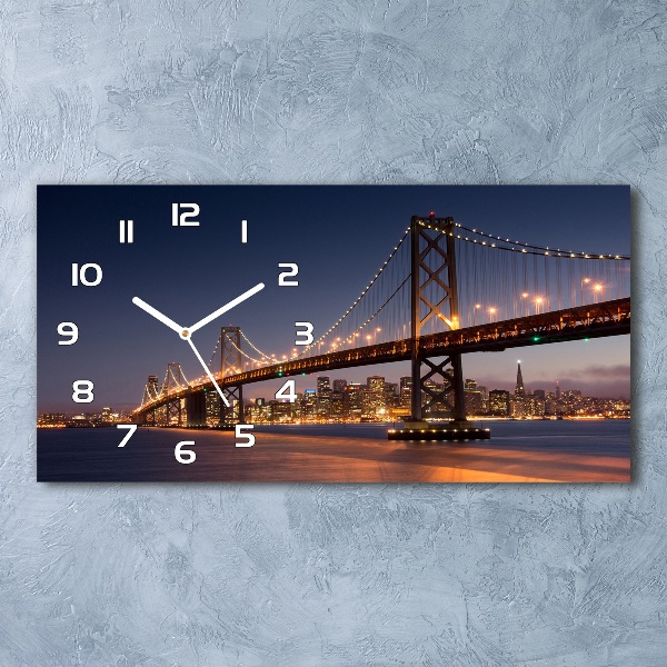 Horizontal wall clock San Francisco bridge