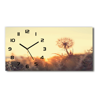 Horizontal wall clock Dandelion