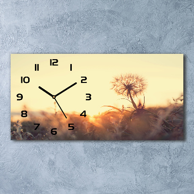 Horizontal wall clock Dandelion