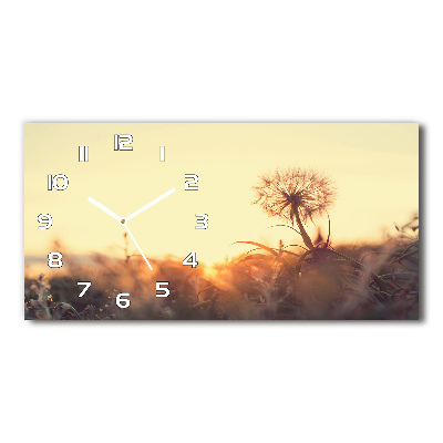 Horizontal wall clock Dandelion