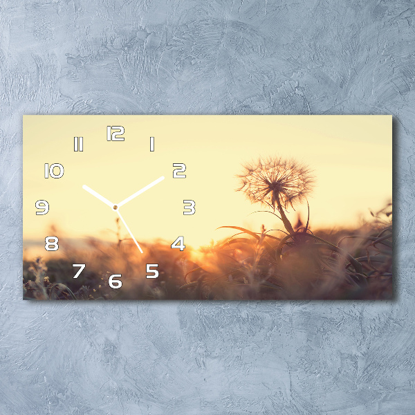 Horizontal wall clock Dandelion