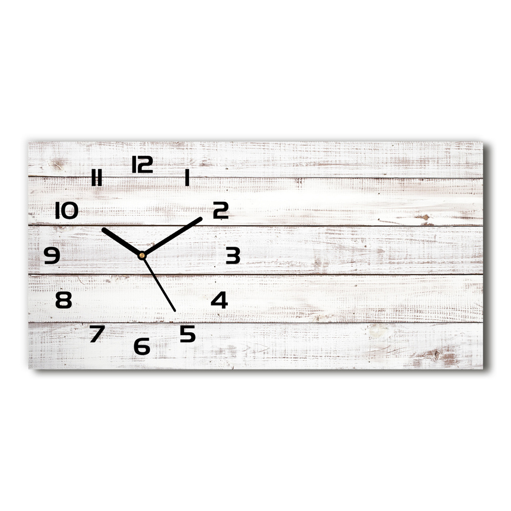 Horizontal wall clock Wooden wall