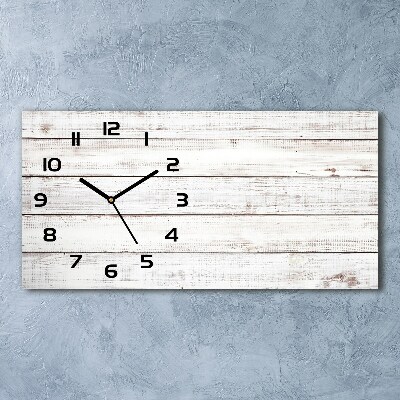 Horizontal wall clock Wooden wall