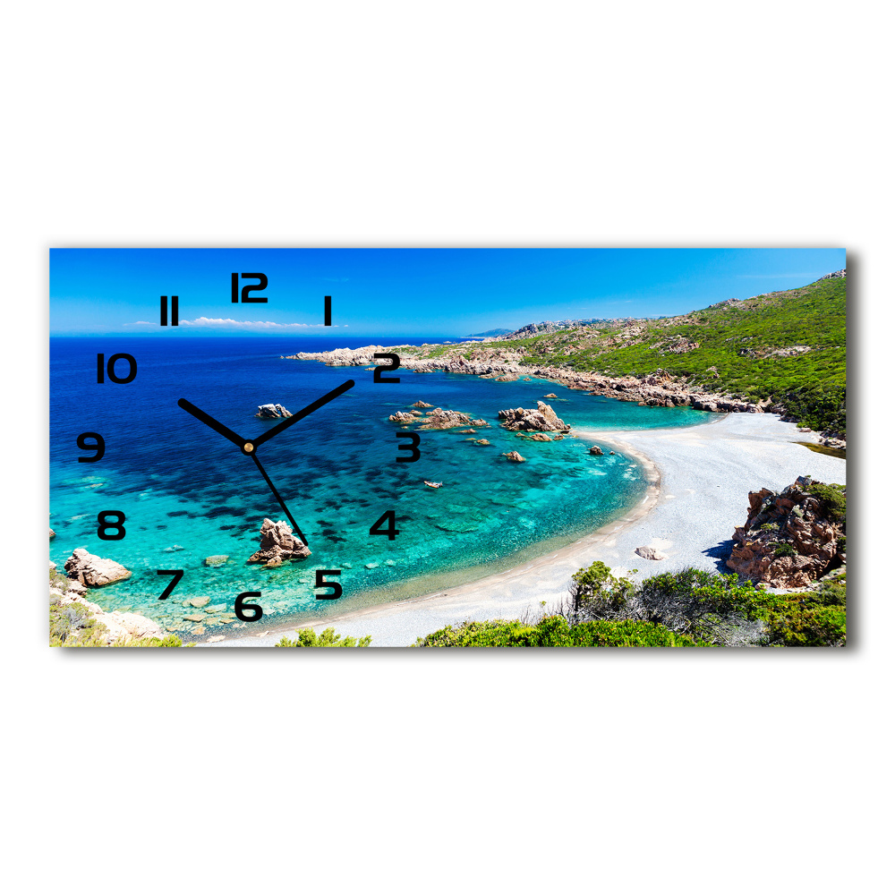 Horizontal wall clock Sea bay