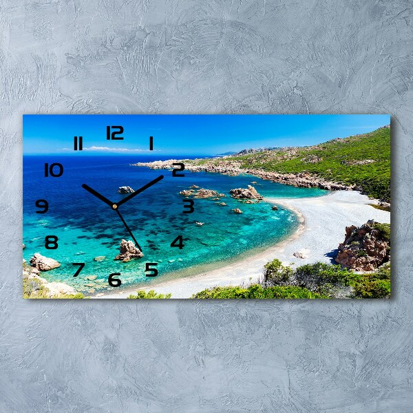 Horizontal wall clock Sea bay