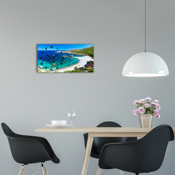 Horizontal wall clock Sea bay