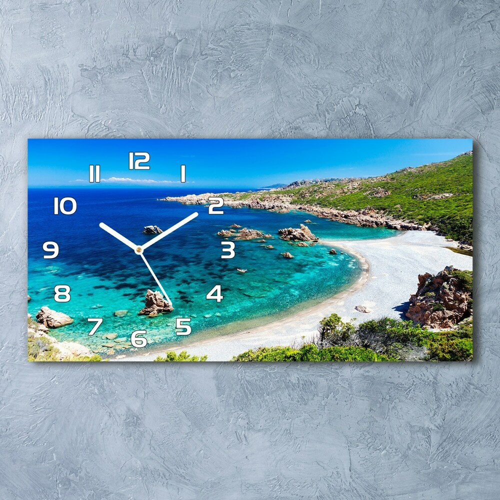 Horizontal wall clock Sea bay