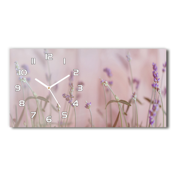 Horizontal wall clock Lavender