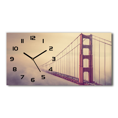 Horizontal wall clock San Francisco bridge